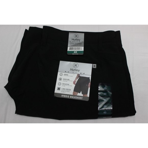 Hurley men's black all day‎ hybrid fast dry performance beach shorts 40 - Picture 5 of 7